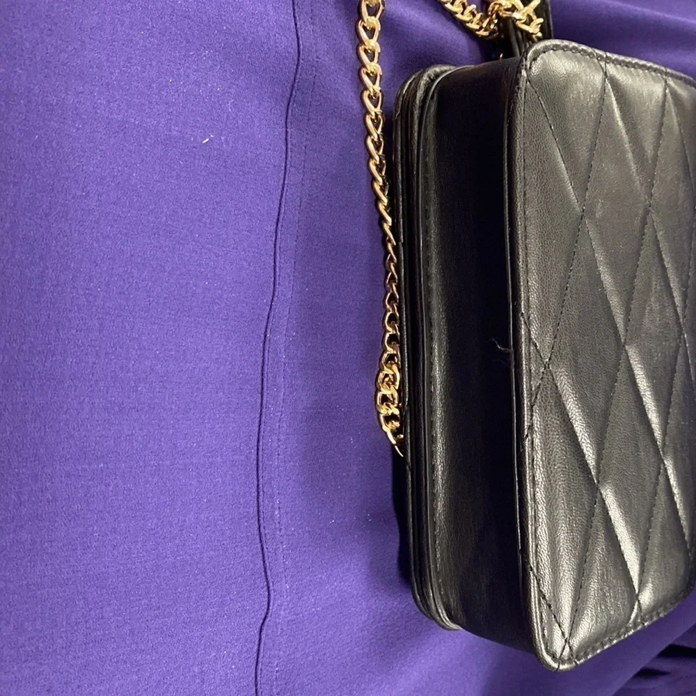 Bebe black leather crossbody, NWT